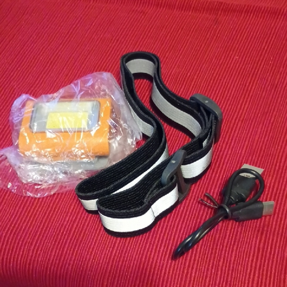 Walking Your Pets, Biking, Jogging Headlamp With Adjustable Headband.